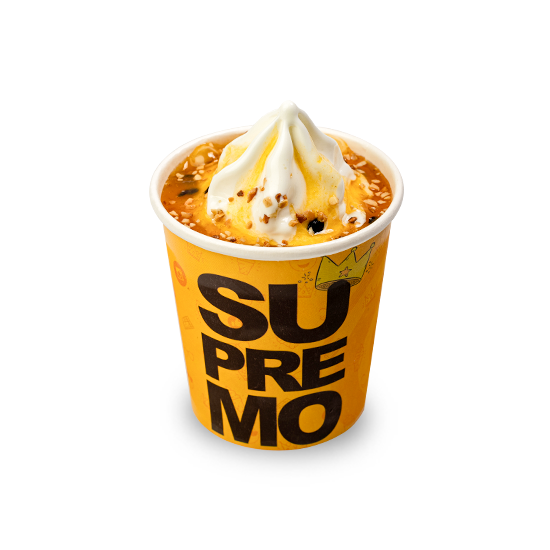 Sorvete de Baunilha, Polpa de Maracujá e Castanha de Caju