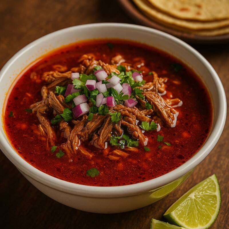 1 litro de consomé con carne