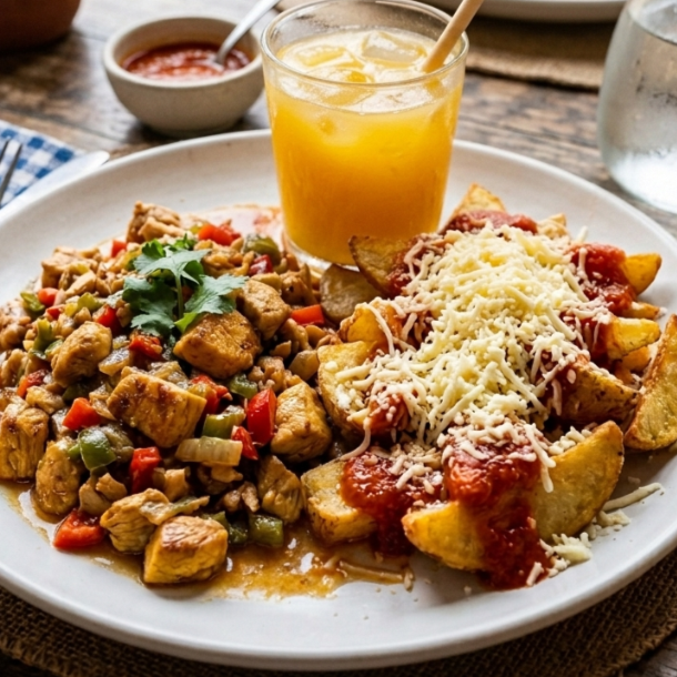 DESAYUNO POLLO CON CASCOS