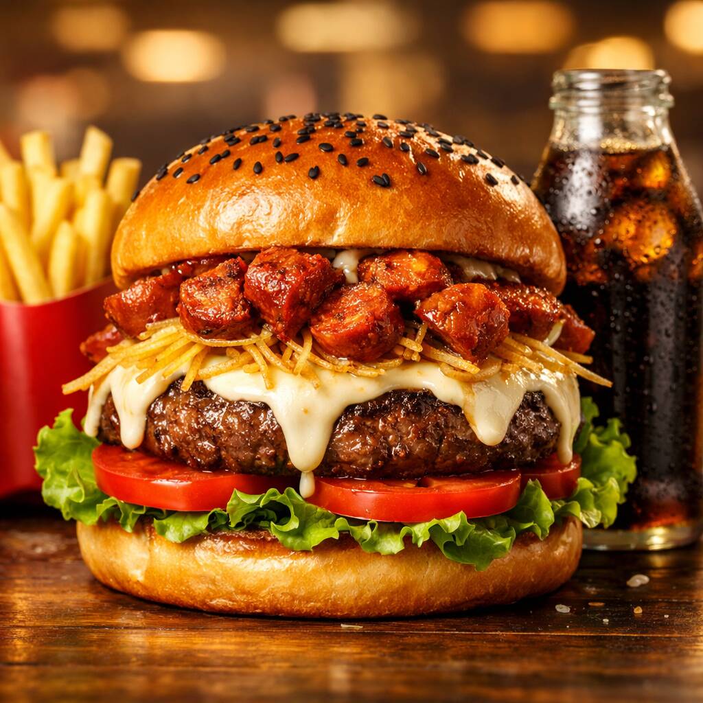 Combo Chori Burguer+ papas + Gaseosa