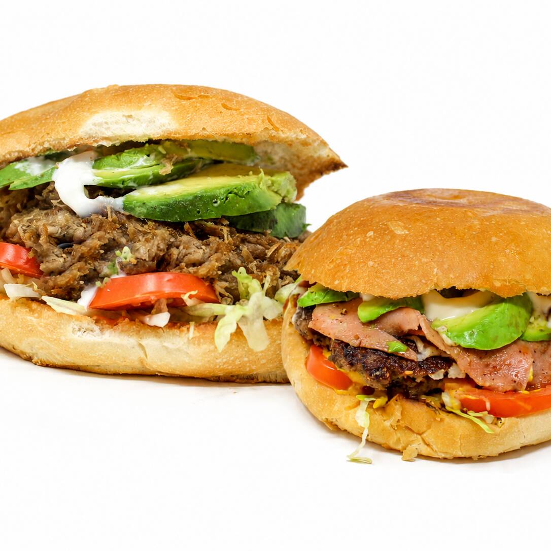 Hamburguesa Sencilla y Torta Tradicional