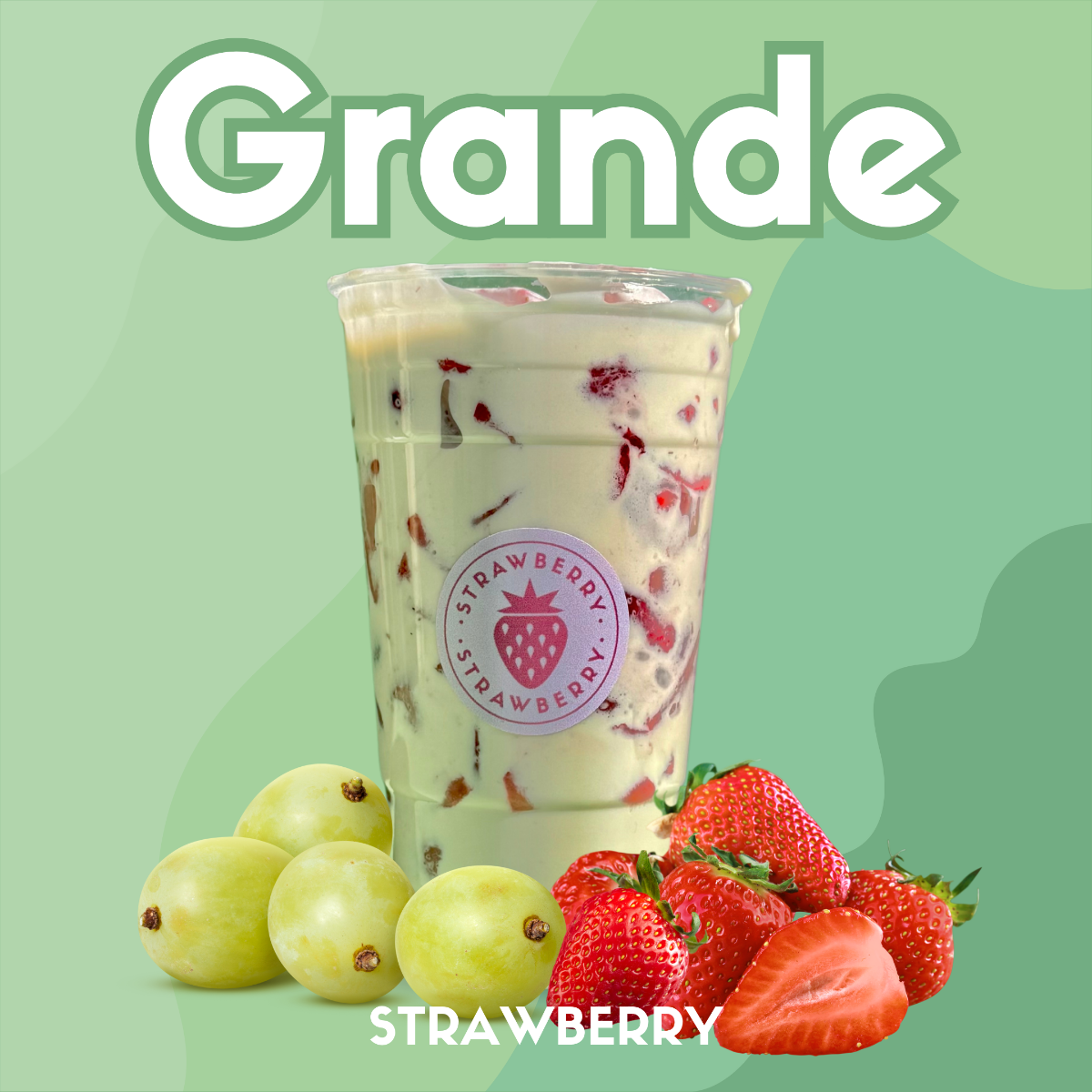 Mis de Fresas y Uvas con Crema Grande