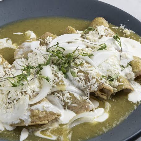 Enchiladas Verdes (Orden de 3) con Quesillo
