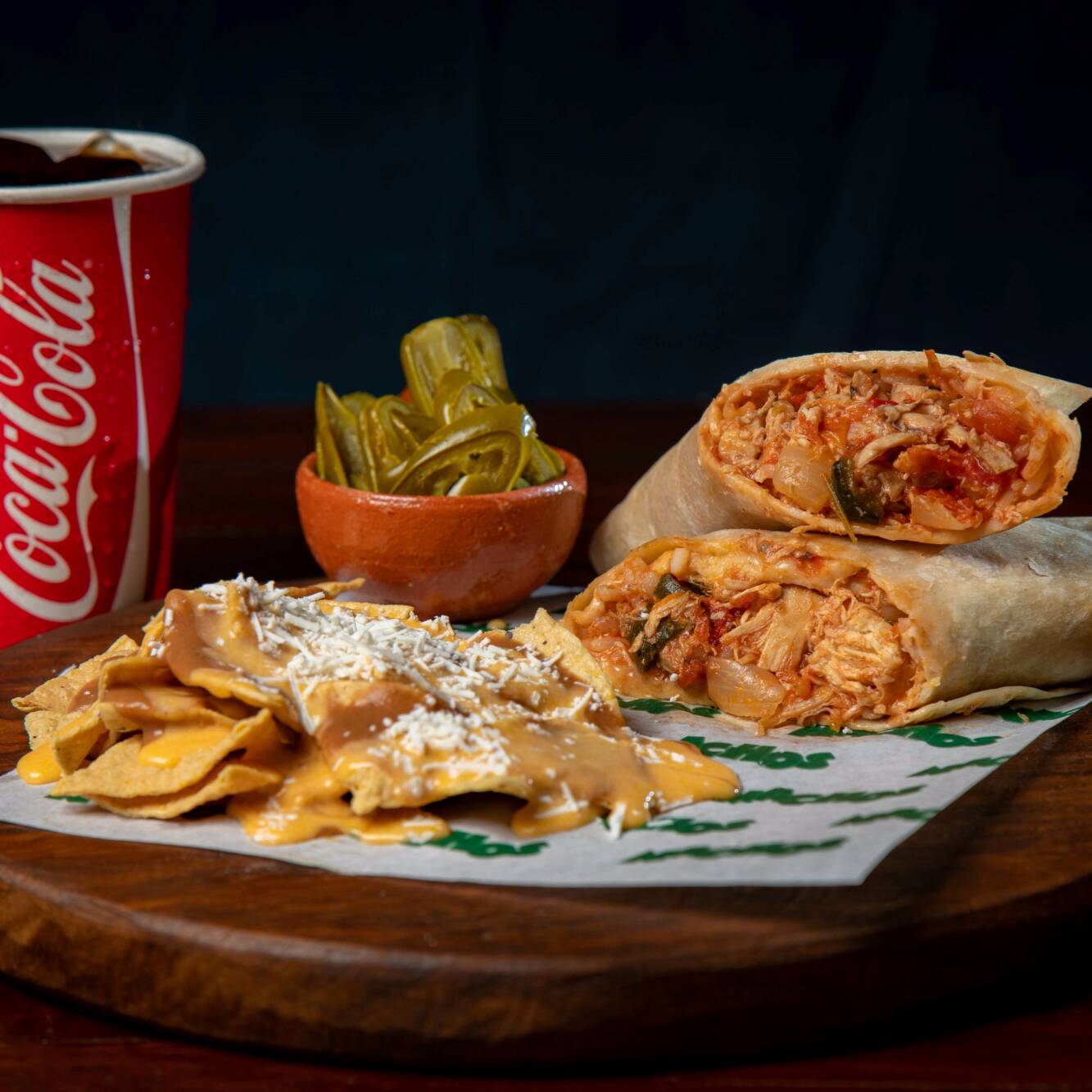 Paquete de Burrito de Pollo con Nachos