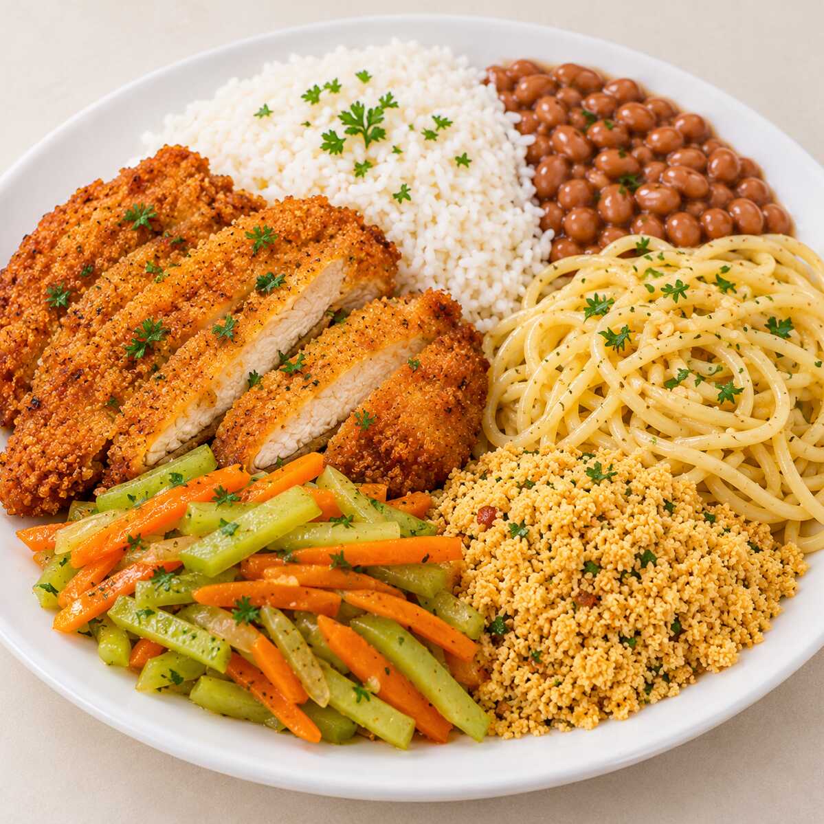 Deliciosa comida caseira preparada com carinho! Escolha os acompanhamentos. Uma refeição saborosa, fresquinha e bem servida! 😋