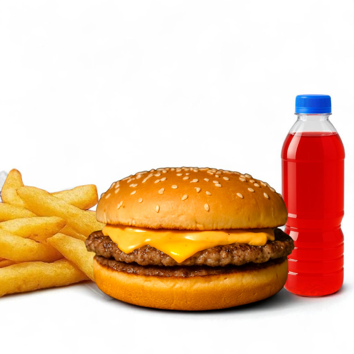 Combo Hamburguesa Jr. Con Queso  – 🍔 + 🍟 + 🥤