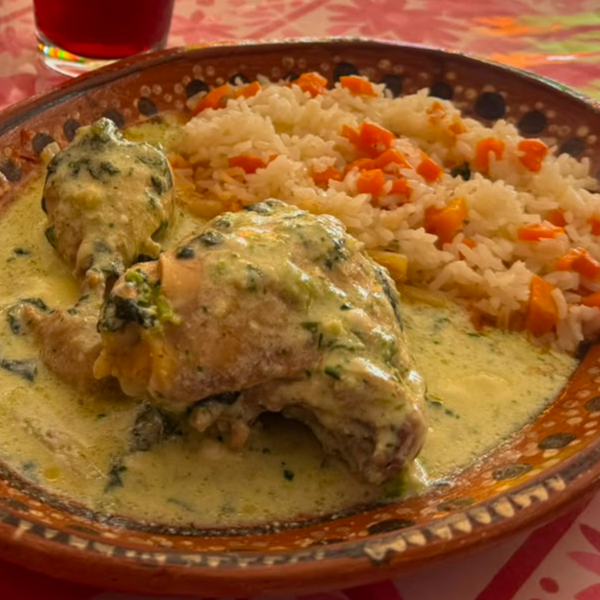 Pollo a la Crema de Espinacas