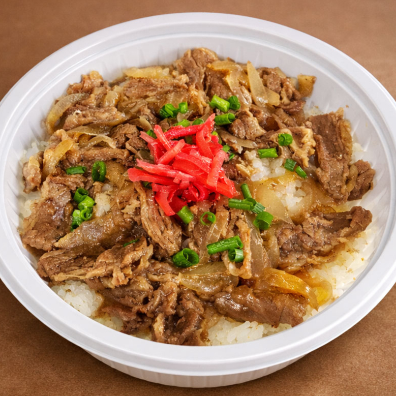 É um prato muito popular no Japão. É composto por arroz japonês (shiro gohan) na parte interior e costela bovina dessossada que foi cozido em molho a base de sake, shoyu, mirim. Muito saboroso.