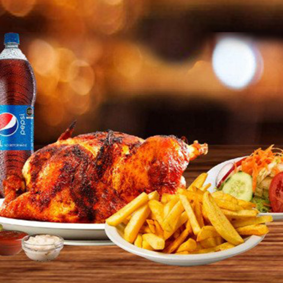 Combo 1/2 pollo + Papas + Ensalada + Pepsi 500 ml