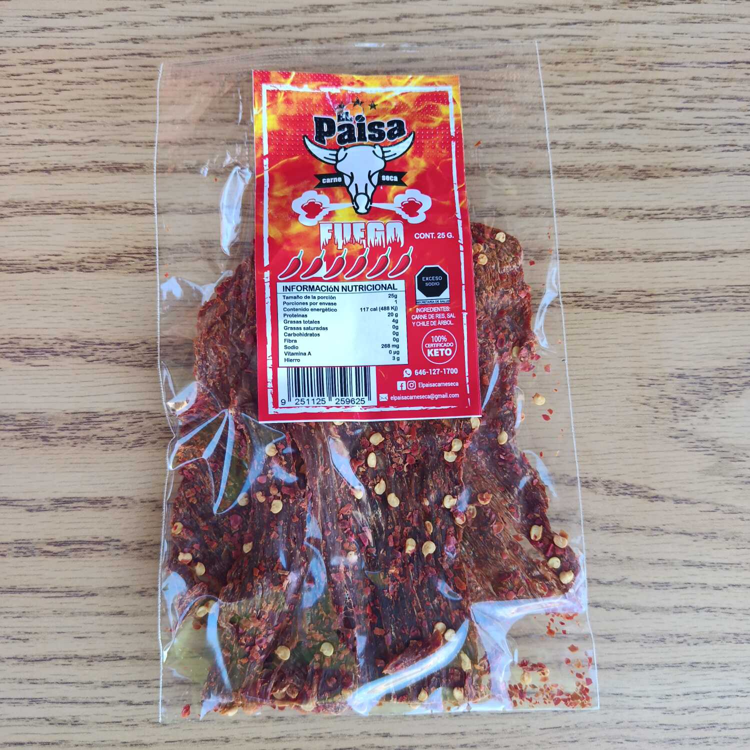 Carne Seca Fuego 25gm