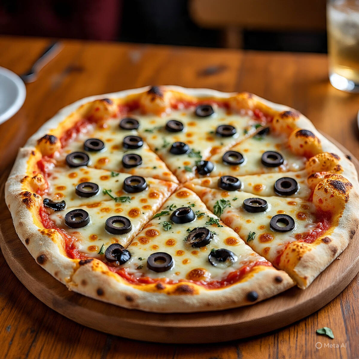 PIZZA CON OLIVE NERE