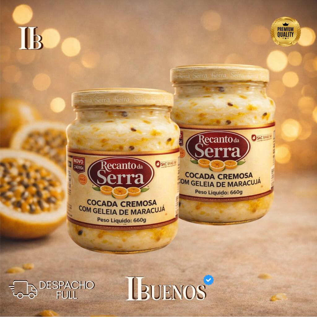 Cocada Cremosa com Geleia de Maracujá