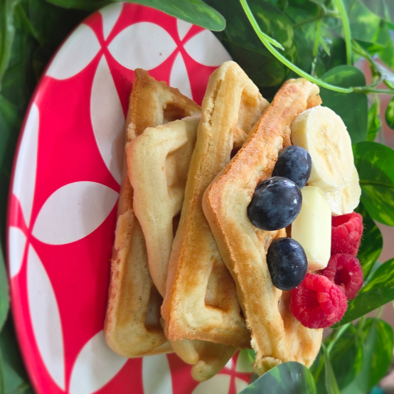 Waffles con Fruta