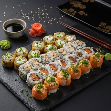 6- Joy tartaré, 8- Uramaki Filadélfia, 8- Uramaki salmão grelhado, 10- Hot Filadélfia