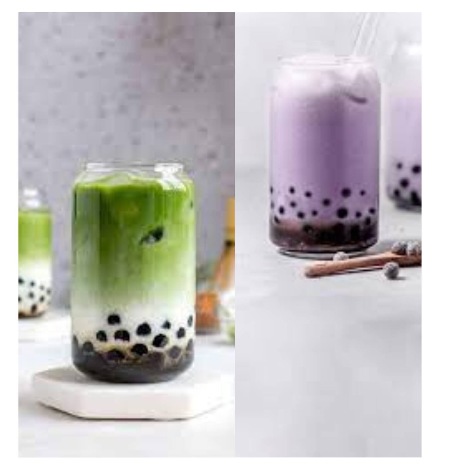 Combo Matcha y Taro a las Rocas Con Tapioca