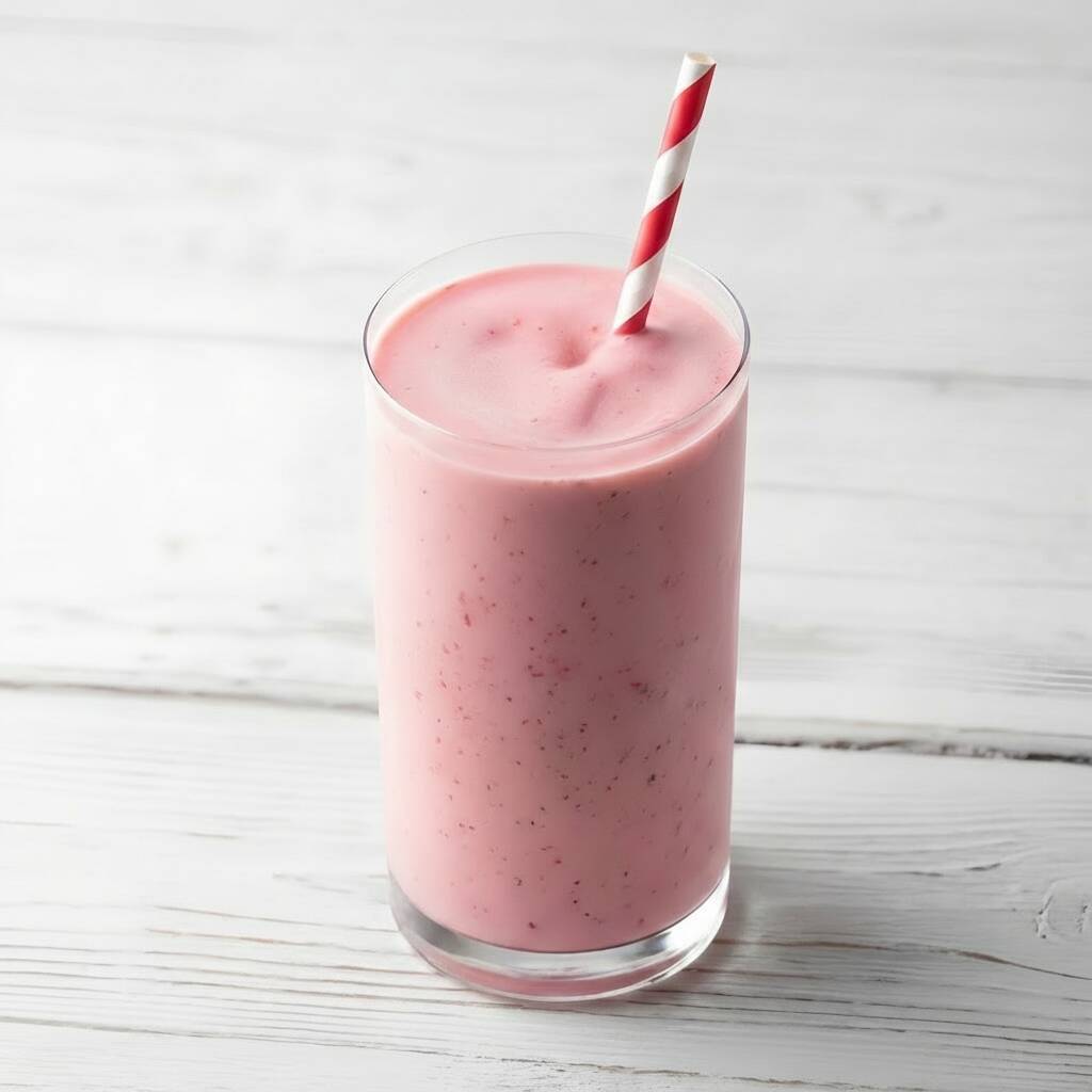 Milk shake de Morango super cremoso, feito com sabor suave e marcante na medida certa. Refrescante, clássico e perfeito pra matar a vontade a qualquer hora!