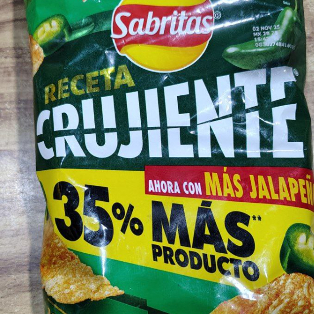 Sabritas Receta Crujiente