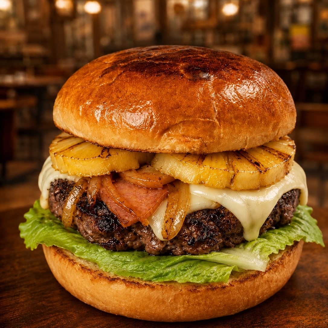 hamburguesa hawaiana