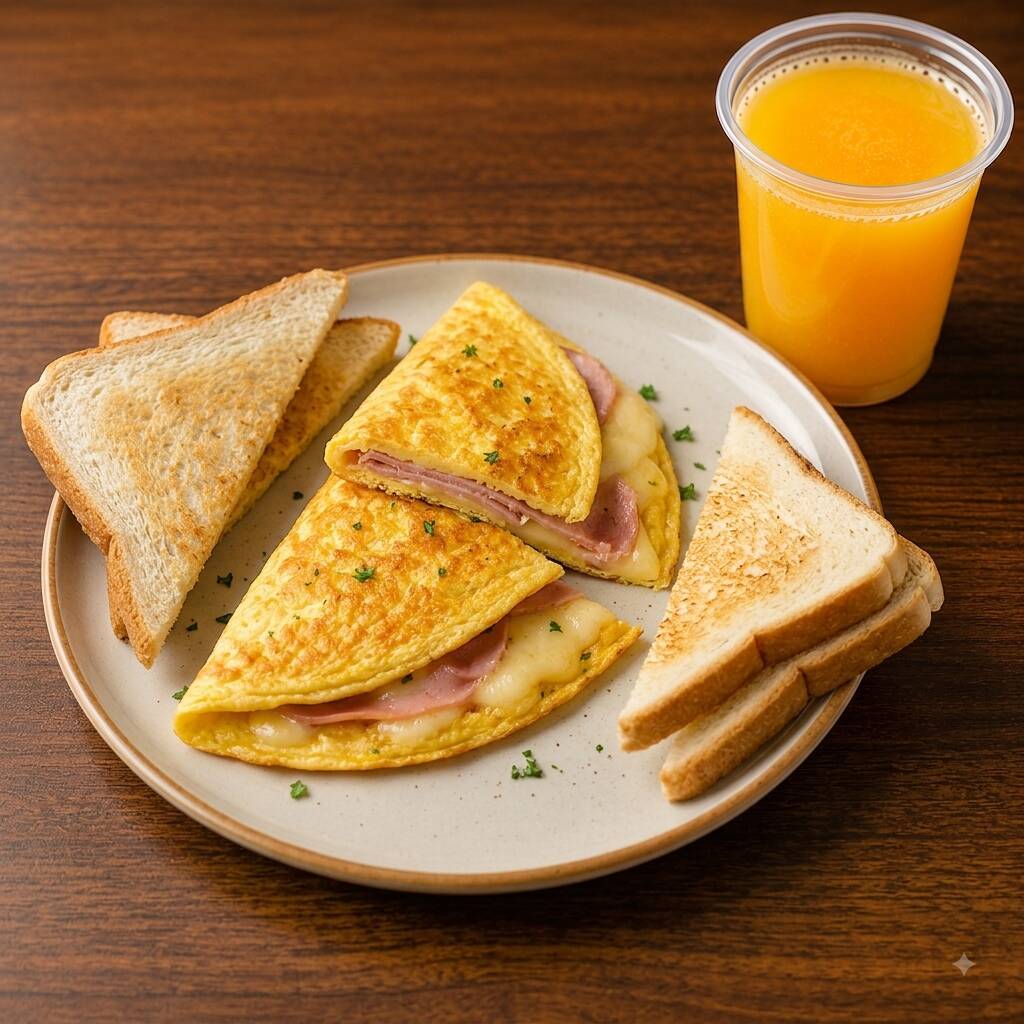 Omelet de Jamón y Queso