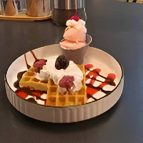 MINIWAFLES CON HELADO