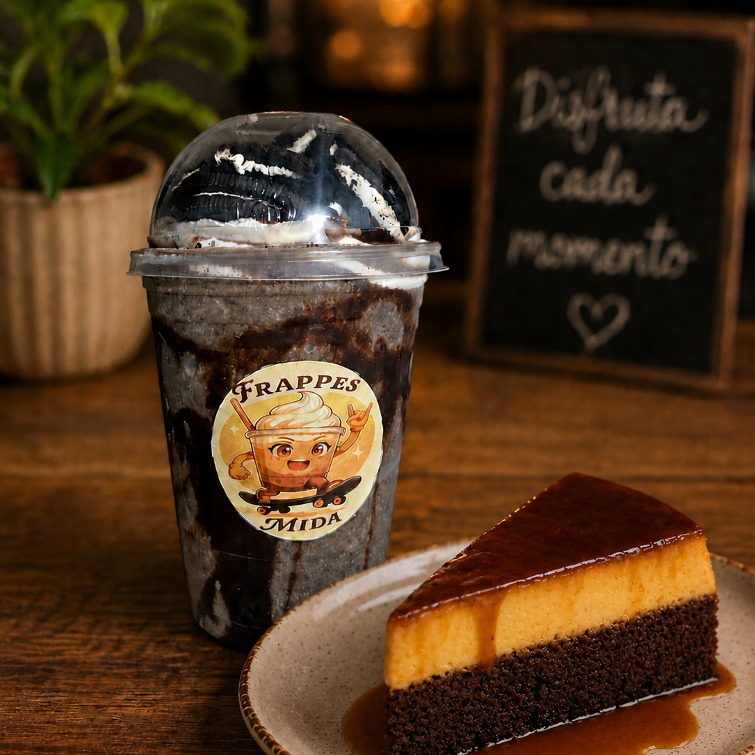 Frappé de OREO + Rebanada Chocoflan