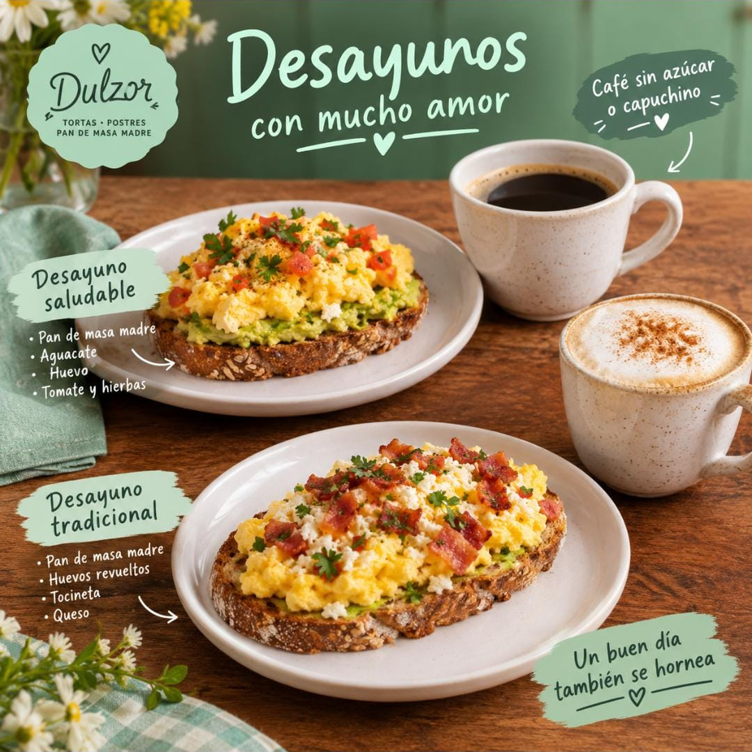 Desayuno Saludable y Bebida para 2 personas