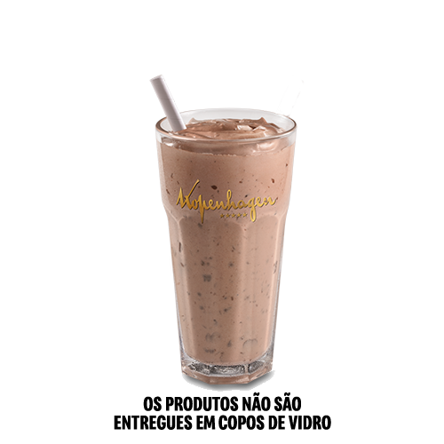 O novo McShake é feito com leite e batido na hora com o delicioso chocolate Kopenhagen.