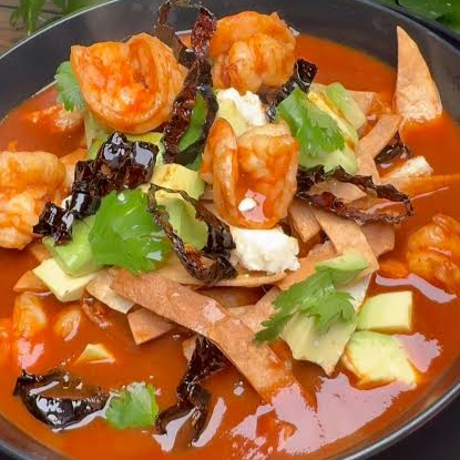 Sopa Azteca de Camaron