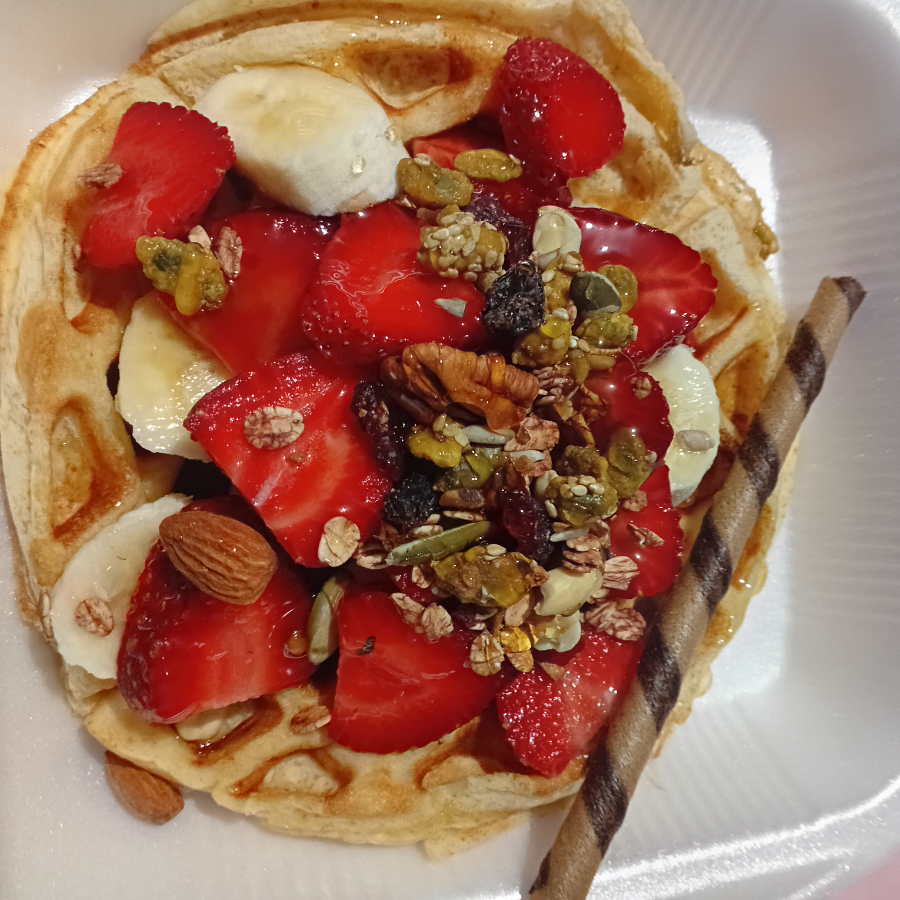 Waffles con Fruta