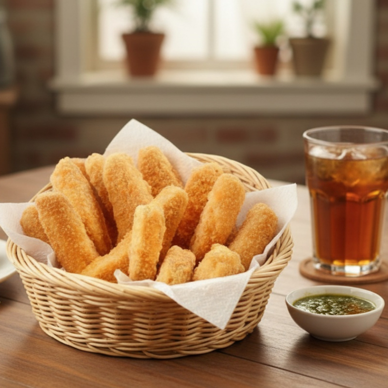 TIRINHAS DE FRANGO COM MAIONESE TEMPERADA