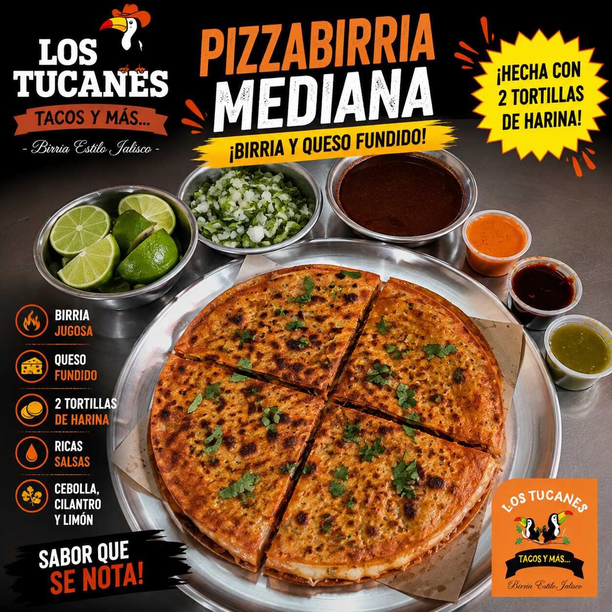 Pizza Birria (4 Rebanadas)