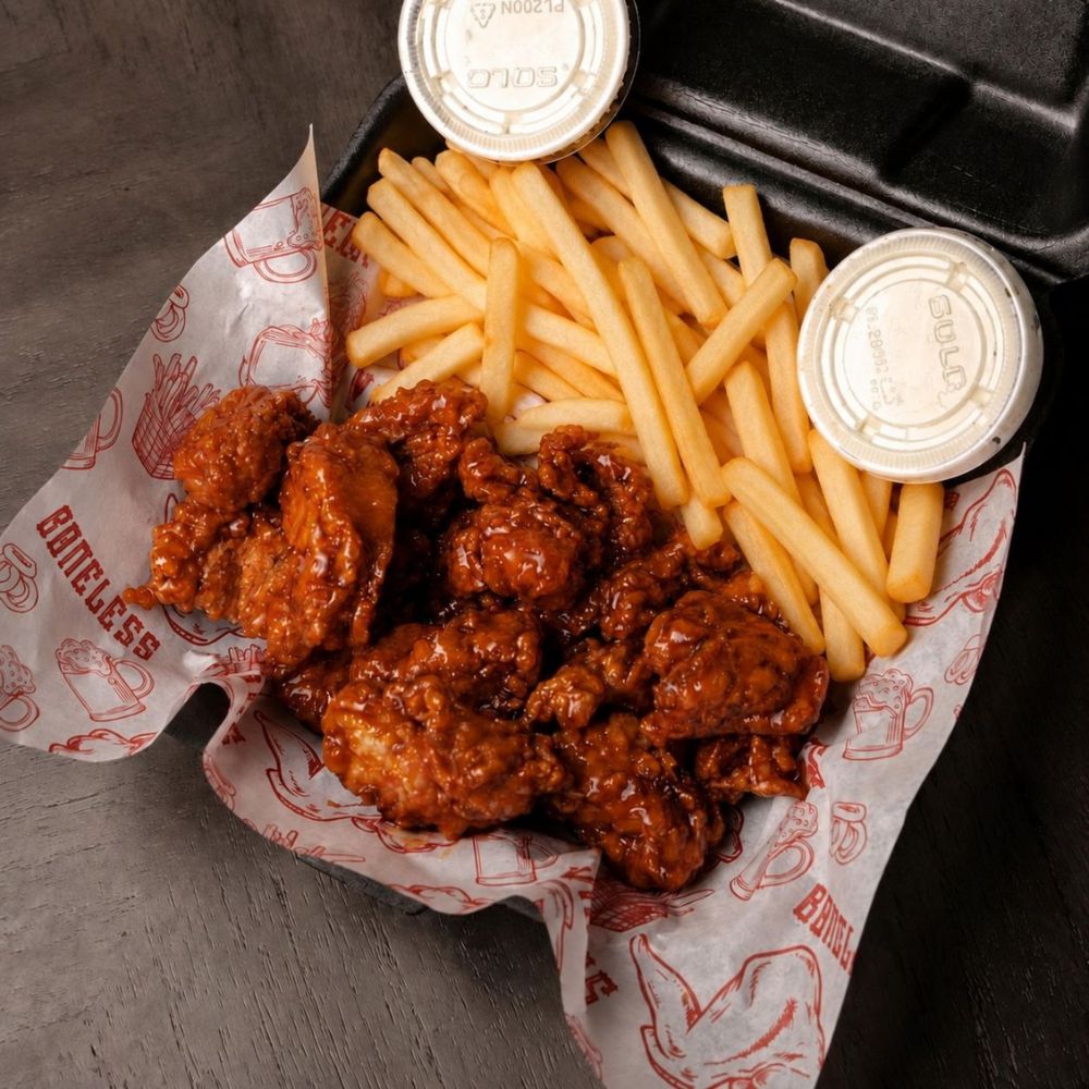 Boneless 300-400 gr + Papas