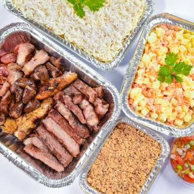 Arroz, Farofa e Maionese ( vai tudo separado )