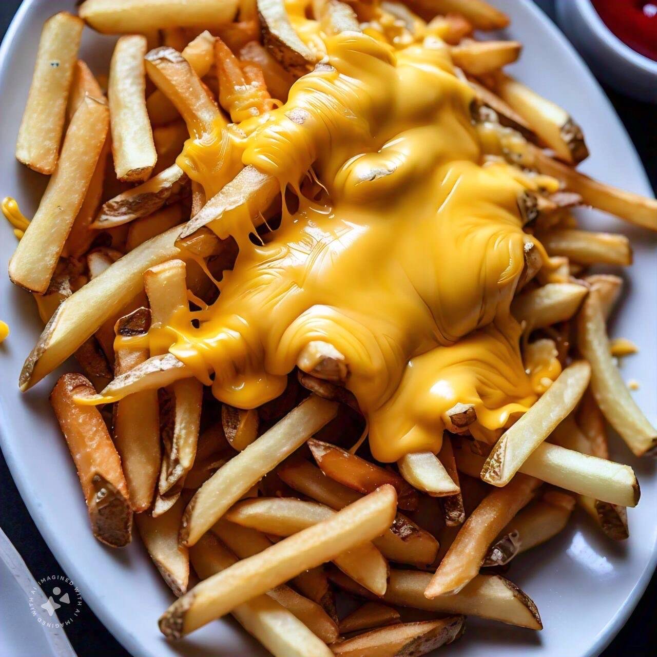 Papas a la francesa con queso
