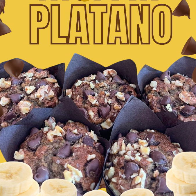 Muffin de Plátano con Nuez