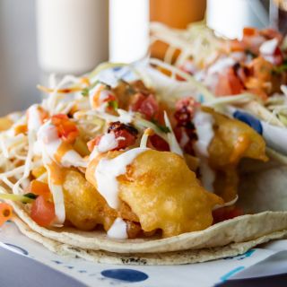 Taco de camarón capeado