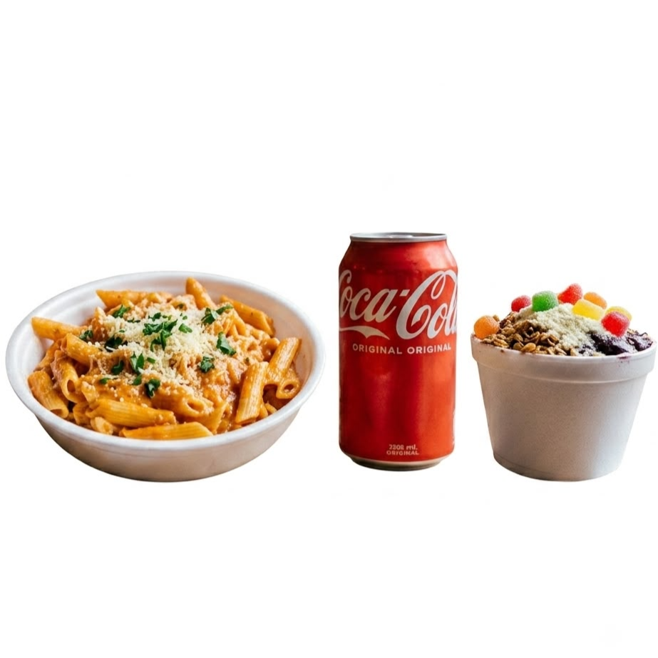 Massa + Refrigerante Lata + Açaí
