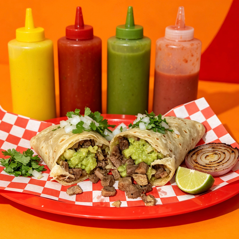 BURRITO DE CARNE ASADA CON QUESO