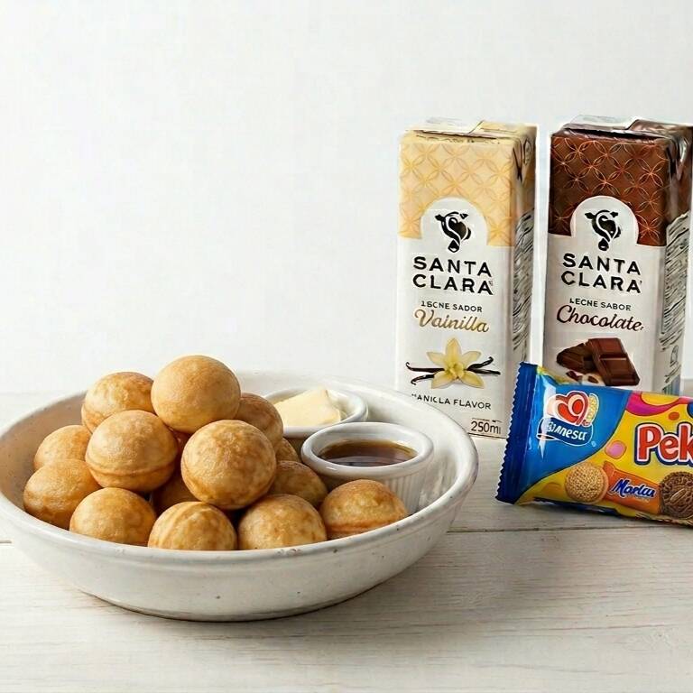 Combo Desayuno con 7 Bolitas de Hotcakes