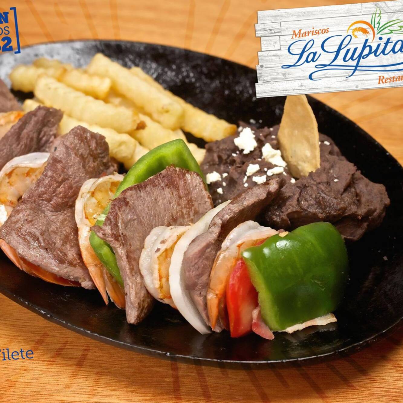 Brocheta mar y tierra