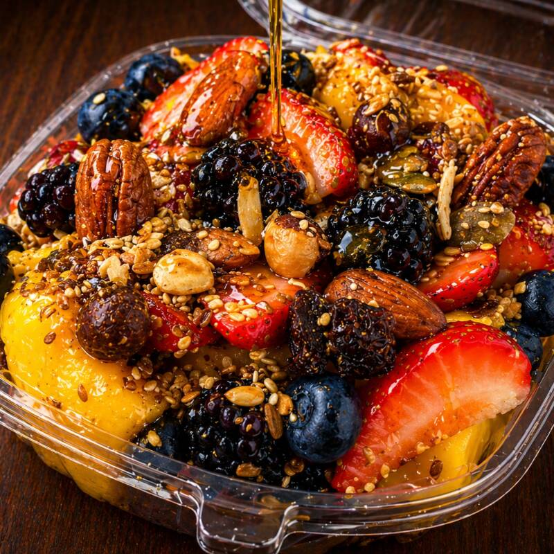 Mix de frutas frescas 🍓🥭 dulce, jugoso y listo p