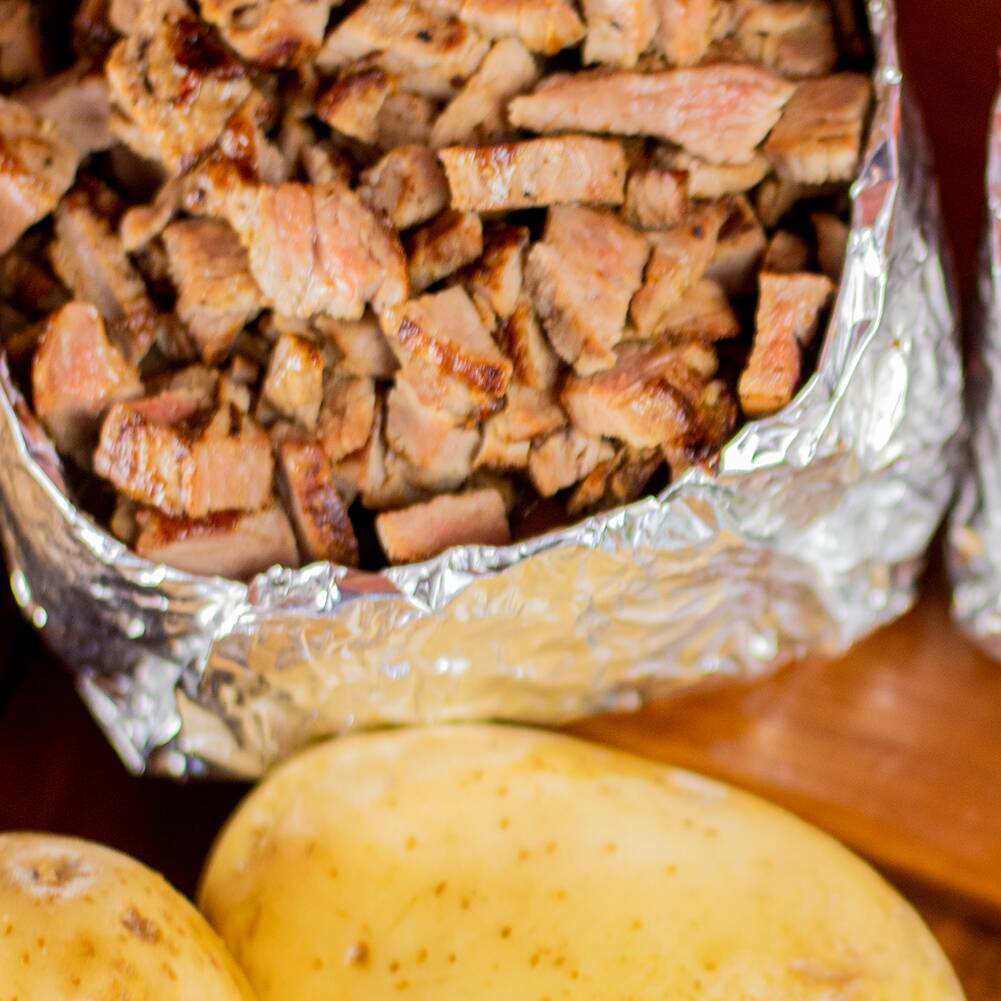 Papa Carne Asada.