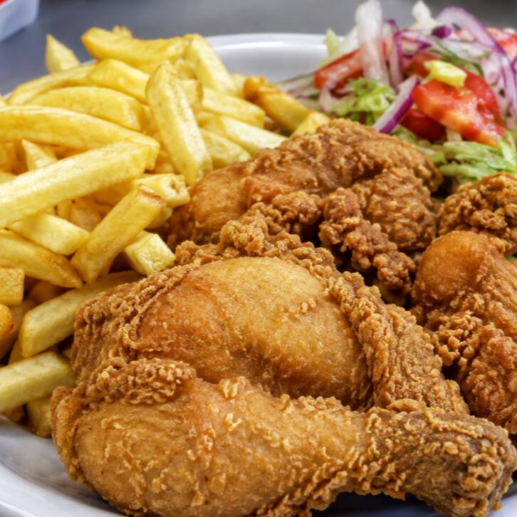 Pollo Broster con Papa Frita