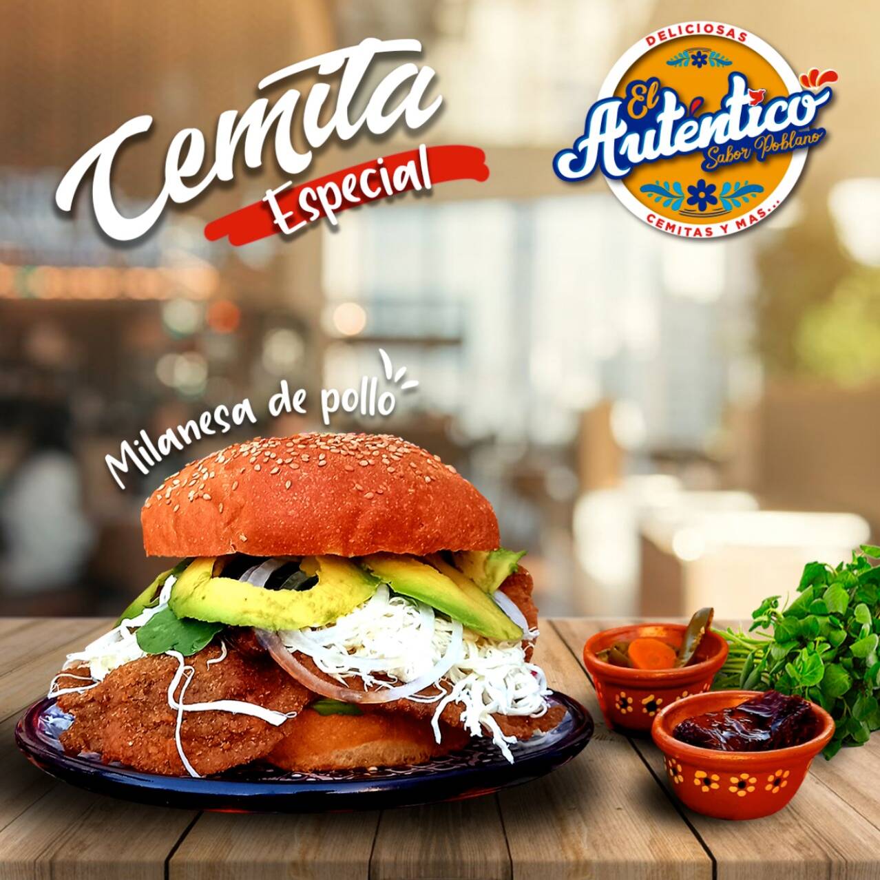 Cemita de Milanesa de Pollo