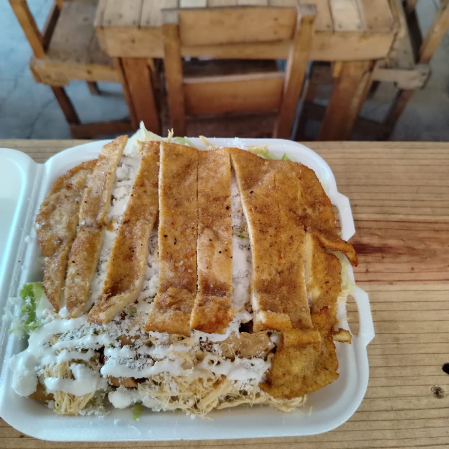 Enchiladas Verdes con Milanesa