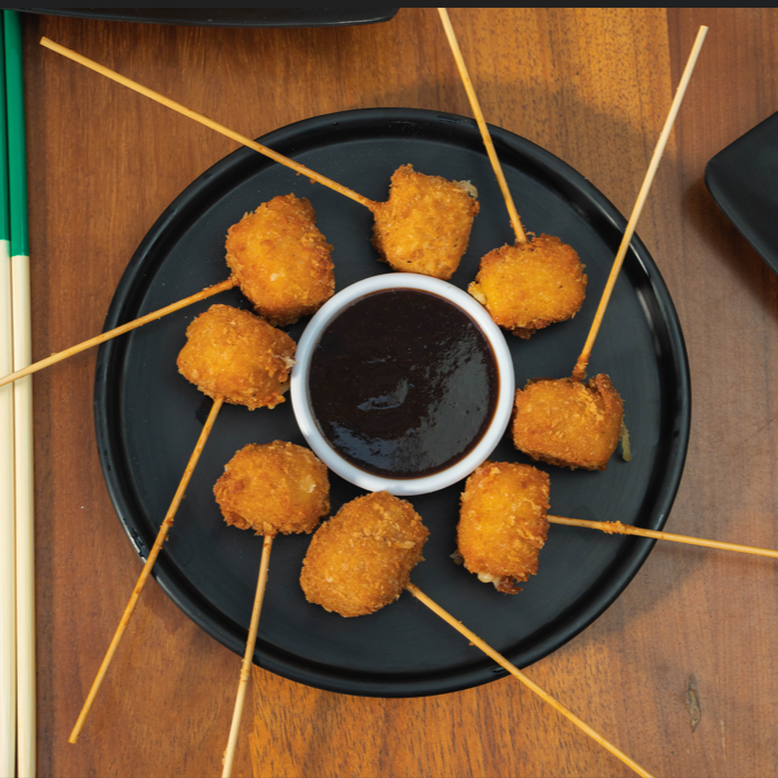 Brochetas de Camarón con Queso Crema