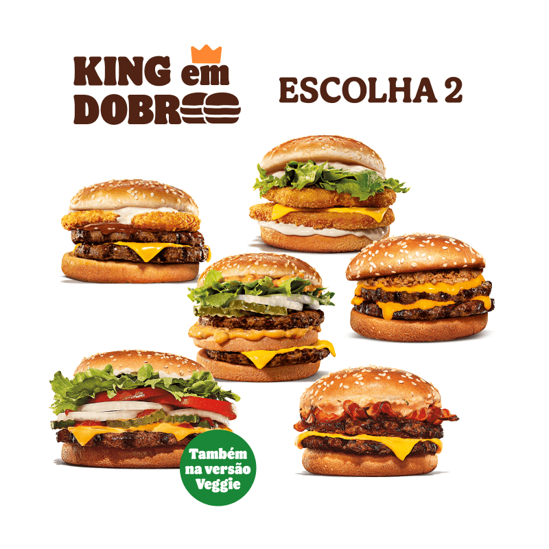 Escolha dois entre sanduíches e bebidas.