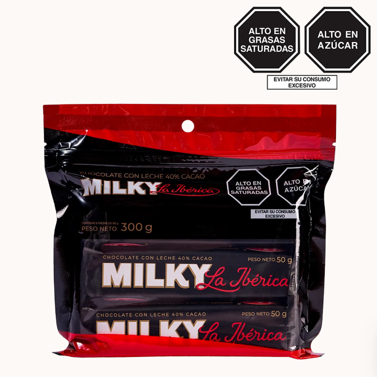 Barra Milky La Ibérica 50 g 6 Piezas