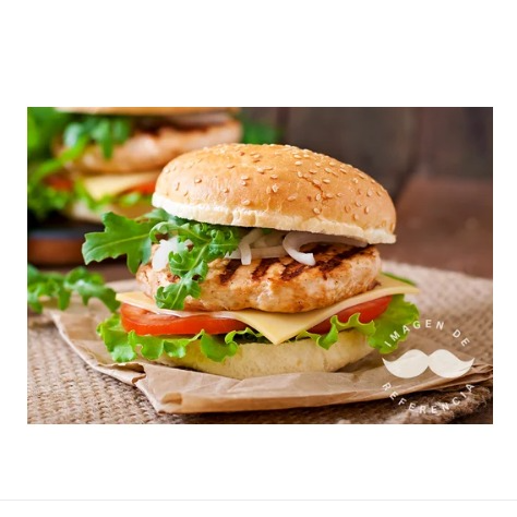 Hamburguesa de Pollo+papas Fritas