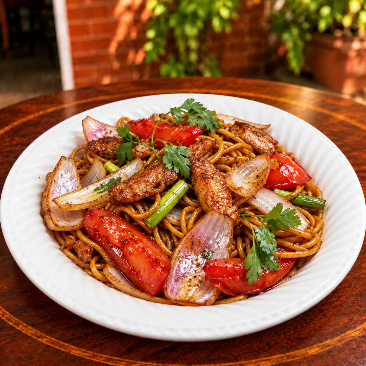 Tallarines Saltado de Pollo